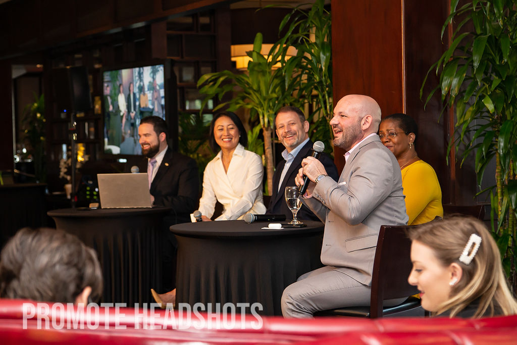 A panel of experts talking to the audience